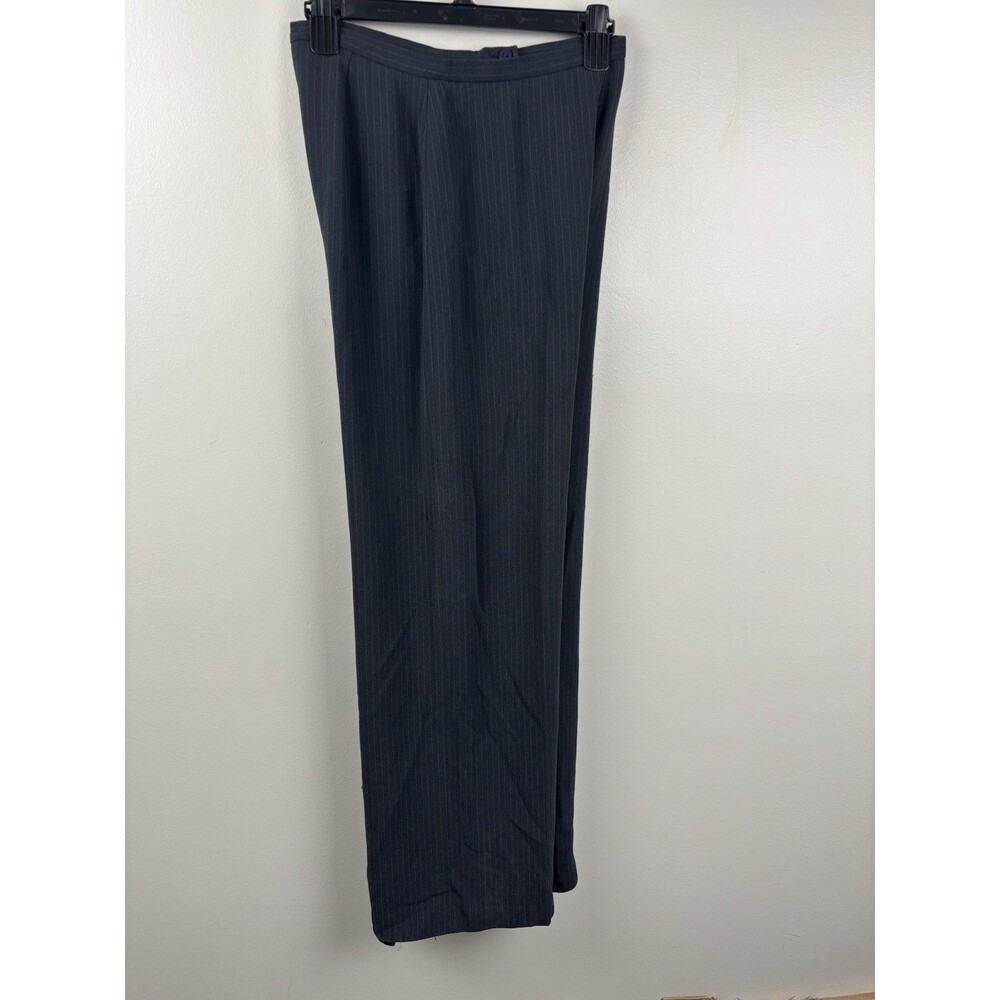 Ann Taylor 2-Piece Pant Suit Size 2 Women’s Poly Rayon Blend Gray Pinstripe - Picture 6 of 10